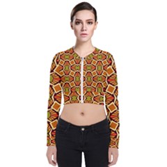 Geometry Shape Retro Trendy Symbol Long Sleeve Zip Up Bomber Jacket by Pakrebo