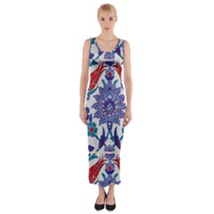 Art Artistic Ceramic Colorful Fitted Maxi Dress by Pakrebo