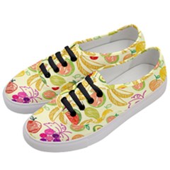 Seamless Pattern Fruit Women s Classic Low Top Sneakers by Mariart