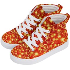 Pattern Valentine Heart Love Kids  Hi-top Skate Sneakers by Mariart