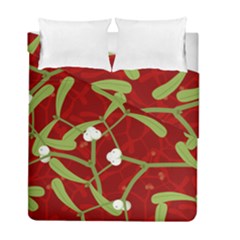 Mistletoe Christmas Texture Advent Duvet Cover Double Side (full/ Double Size) by Pakrebo