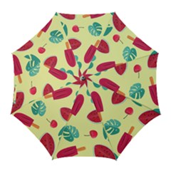 Watermelon Leaves Strawberry Golf Umbrellas by Pakrebo