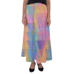 Triangle Pattern Mosaic Shape Flared Maxi Skirt by Pakrebo