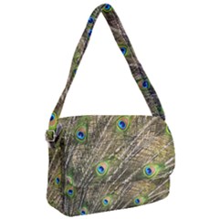 Green Peacock Feathers Color Plumage Courier Bag by Pakrebo