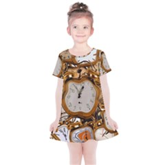 Time Clock Watches Kids  Simple Cotton Dress by Mariart