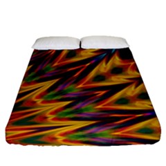 Background Abstract Texture Chevron Fitted Sheet (queen Size) by Mariart