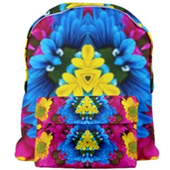 Flowers Kaleidoscope Mandala Giant Full Print Backpack by Mariart