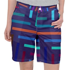 Line Background Abstract Pocket Shorts by Mariart