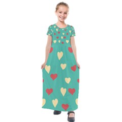 Tenderhearted Kids  Short Sleeve Maxi Dress by WensdaiAmbrose