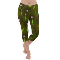 Zappwaits Lightweight Velour Capri Yoga Leggings by zappwaits