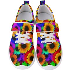 Sunflower Colorful Men s Velcro Strap Shoes by Mariart