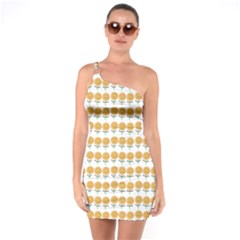 Sunflower Wrap One Soulder Bodycon Dress by Mariart