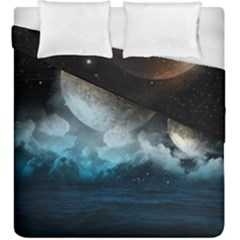 Ocean Plants Black Duvet Cover Double Side (king Size) by LoolyElzayat