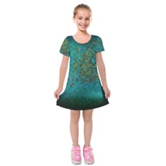 Tree In The Wind Kids  Short Sleeve Velvet Dress by WensdaiAmbrose