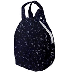 Blued Dark Bubbles Print Travel Backpacks by dflcprintsclothing