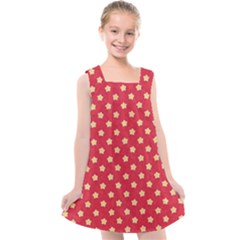 Red Hot Polka Dots Kids  Cross Back Dress by WensdaiAmbrose