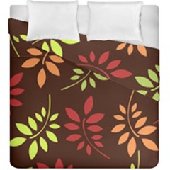 Leaves Foliage Pattern Design Duvet Cover Double Side (king Size) by Mariart