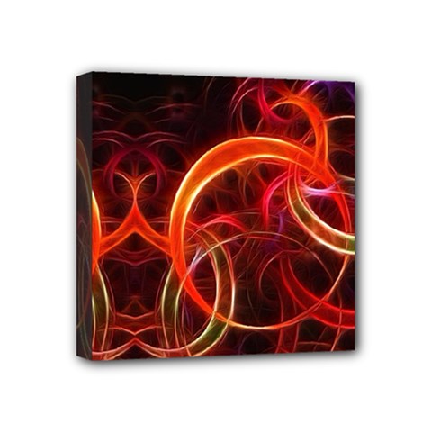 Background Fractal Abstract Mini Canvas 4  X 4  (stretched) by Pakrebo