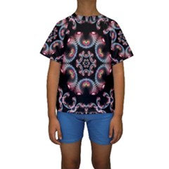 Ornament Kaleidoscope Kids  Short Sleeve Swimwear by Pakrebo