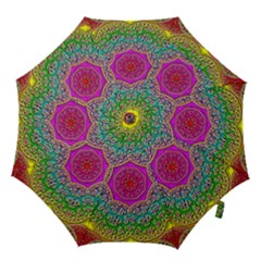 Mandala  Background Geometric Hook Handle Umbrellas (large) by Pakrebo