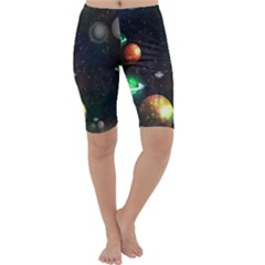 Galactic Cropped Leggings  by WensdaiAmbrose