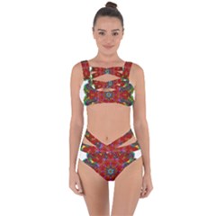 Mandala Fractal Graphic Design Bandaged Up Bikini Set  by Pakrebo