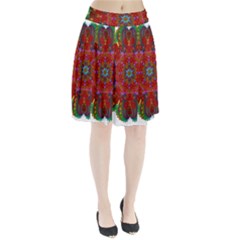 Mandala Fractal Graphic Design Pleated Skirt by Pakrebo