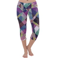 Geometric Sense Capri Yoga Leggings by WensdaiAmbrose