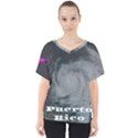 Survivor of Hurricane Maria Puerto Rico V-Neck Dolman Drape Top View1