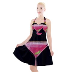 Cosmo Cocktails Halter Party Swing Dress  by StarvingArtisan