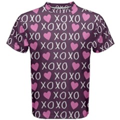 Xo Valentines Day Pattern Men s Cotton Tee by Valentinaart