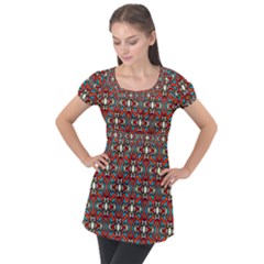 Ml-89 Puff Sleeve Tunic Top by ArtworkByPatrick