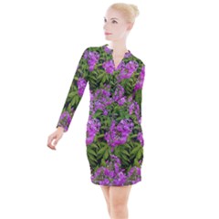 Stratford Garden Phlox Button Long Sleeve Dress by Riverwoman