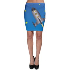 Rocket Spaceship Space Travel Nasa Bodycon Skirt by Wegoenart