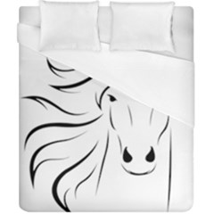 Animal Equine Face Horse Duvet Cover (california King Size) by Wegoenart