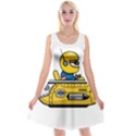 Cartoon Space Racer Galaxy Science Reversible Velvet Sleeveless Dress View1