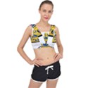 Cartoon Space Racer Galaxy Science V-Back Sports Bra View1