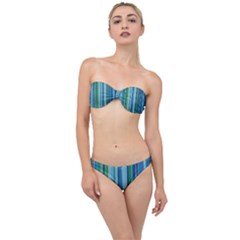 Painted Stripe Classic Bandeau Bikini Set by dressshop