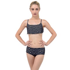 Totoro - Soot Sprites Pattern Layered Top Bikini Set by Valentinaart