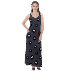 Totoro - Soot Sprites Pattern Sleeveless Velour Maxi Dress by Valentinaart