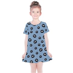 Totoro - Soot Sprites Pattern Kids  Simple Cotton Dress by Valentinaart