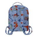 Dinosaurs - baby blue Flap Pocket Backpack (Small) View3