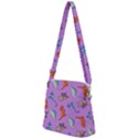 Dinosaurs - Violet Zipper Messenger Bag View2