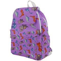 Dinosaurs - Violet Top Flap Backpack by WensdaiAmbrose