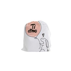 Ti Amo Lapin Drawstring Pouch (xs) by alllovelyideas