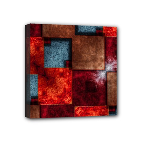 Abstract Depth Structure 3d Mini Canvas 4  X 4  (stretched) by Pakrebo