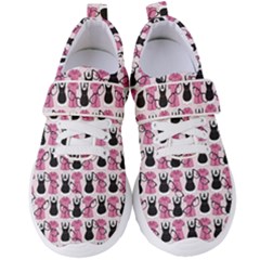 Waitress Uniform Dresses Nerdy Glasses Pattern Pink Women s Velcro Strap Shoes by snowwhitegirl