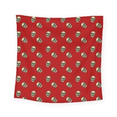 Skull Red Pattern Square Tapestry (small) by snowwhitegirl