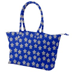 Silver Stars Royal Blue Canvas Shoulder Bag by snowwhitegirl