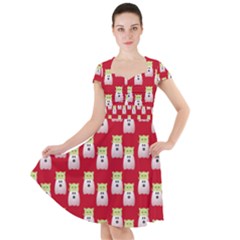 Ghost Pet Red Cap Sleeve Midi Dress by snowwhitegirl